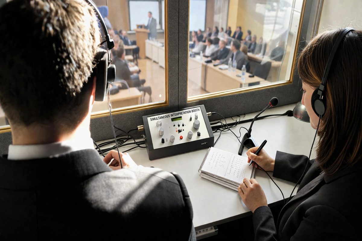 CABINE DE TRADUÇÃO E INTERPRETES